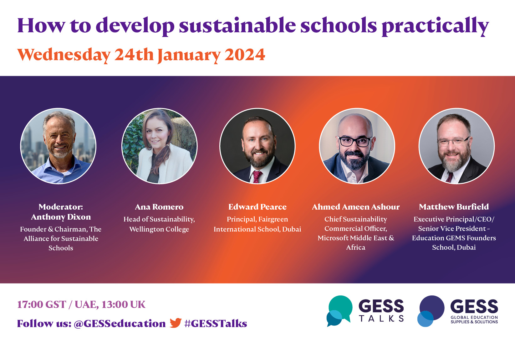 GESS Talks Webinar 22 : How to develop sustainable schools practically ...